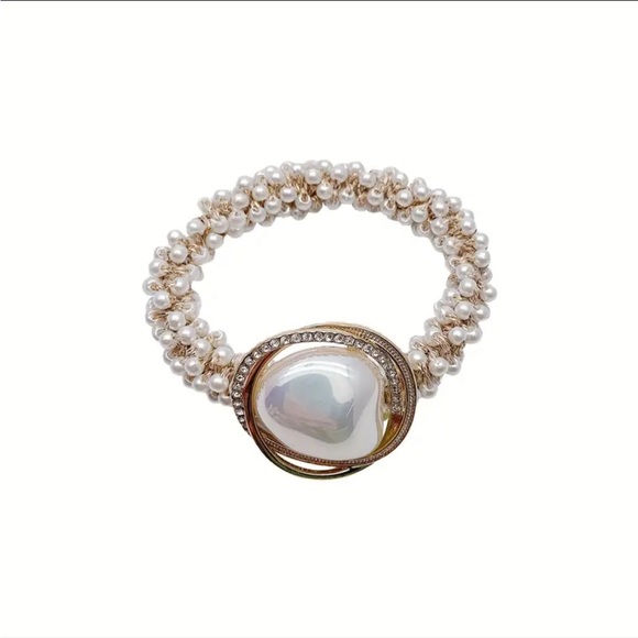 Beautiful Faux Pearl Hair Tie - Picture 10 of 11